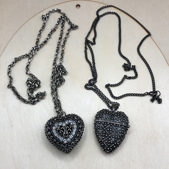 Curated bundle romantic hearts pendant necklaces lot 2 - Picture 1 of 6